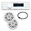 Boss Audio MCK500WB.6 Kit w/MR500UAB, 2 MR6W Speakers, MRANT10 Antenna, White Remote