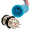 Bluewater 22mm Push Button Switch - OFF/ON/ON Nav/Anc Contact - Blue/Green/Red LED - 1' Lead