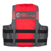 Full Throttle Adult Nylon Life Jacket - S/M - Black/Red