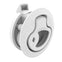 Southco Push-to-Close Latch, Medium Size, Key Locking, 17 - 22mm Grip, Plastic, Natural - White