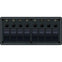 Blue Sea 8371 Water Resistant Panel - 8 Position - Black - Horizontal Mount