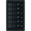 Blue Sea 8373 Water Resistant 6 Position - Black - Vertical Mount Panel