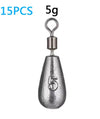 GOBAIT 15pcs/lot 3.5g/5g/7g/10g/14g Drop Shot Sinker Weights