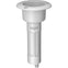 Mate Series Plastic 0 Rod Cup Holder - Drain - Round Top - White
