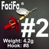 FaciFa 1Pc Brass Inline Feathered Spinner