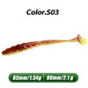 Meredith Crazy Shiner II Soft T-Tail Shad Lure 65mm/80mm 12/20Pcs