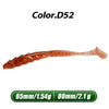 Meredith Crazy Shiner II Soft T-Tail Shad Lure 65mm/80mm 12/20Pcs