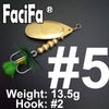 FaciFa 1Pc Brass Inline Feathered Spinner