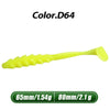 Meredith Crazy Shiner II Soft T-Tail Shad Lure 65mm/80mm 12/20Pcs