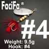 FaciFa 1Pc Brass Inline Feathered Spinner