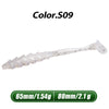 Meredith Crazy Shiner II Soft T-Tail Shad Lure 65mm/80mm 12/20Pcs
