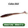 Meredith Crazy Shiner II Soft T-Tail Shad Lure 65mm/80mm 12/20Pcs