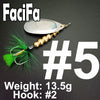 FaciFa 1Pc Brass Inline Feathered Spinner