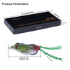 Goture 9PC 5.5cm/12.5g Soft Silicone Topwater Frog Lure Set