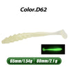 Meredith Crazy Shiner II Soft T-Tail Shad Lure 65mm/80mm 12/20Pcs
