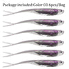 Soft Plastic Jerk Shad Lure 7.5cm/1.8g 6Pcs