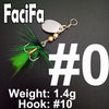 FaciFa 1Pc Brass Inline Feathered Spinner