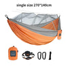 Single/Double Size Nylon Portable Camp Hammock with Mosquito Net