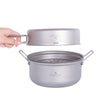 Boundless Voyage Ultralight Titanium Steamer Stockpot and Fry Pan Set