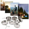 8pcs/Set Stainless Steel Camping Cookware Mess Kit