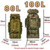 Tactical Mountaineering Backpack 80L/100L
