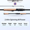 Kingdom KO-Ⅲ High Carbon Spinning/Casting Rod 2PC 6'5" - 8' M ML MH L