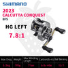 Shimano CALCUTTA CONQUEST (2023) BFS Baitcast Reel 13+1BB Max Drag 3.5KG