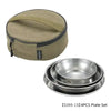 Campingmoon S395-1S 8-Piece Stainless Steel 304 Bowl Plate Dish Set