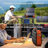 Portable Power Station 1000W with Built-in Solar Panel LiFePO4 Battery Pack AC/DC/USB/PD Outputs