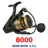 PENN Battle 4 Spinning Reel 5+1 BB 15-40LB Max Drag 6.2:1 5.6:1 4.7:1 4.2:1 7.0:1