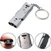 High Decibel Double Tube Survival Keychain Whistle Stainless Steel