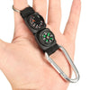 Multifunctional 3-In-1 Mini Carabiner Keychain Compass/Thermometer