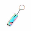 High Decibel Double Tube Survival Keychain Whistle Stainless Steel