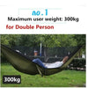 250x120cm Mosquito Camp Hammock With Bug Net – Lightweight Parachute Fabric