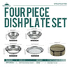 Campingmoon S395-1S 8-Piece Stainless Steel 304 Bowl Plate Dish Set
