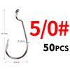 Meredith 50pcs/lot 8#-5/0 Worm Hook