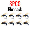 ICERIO 8Pcs/Box Nymph Scud Fly