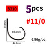 Ellllv 8/0 - 14/0 Saltwater 3X Strong Inline Circle Hook