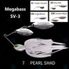 Megabass SV-3 1/2 1/4 3/8 Oz. Double / Single Willow Spinnerbait