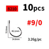 Ellllv 8/0 - 14/0 Saltwater 3X Strong Inline Circle Hook