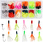 Hyaena 110pcs Soft Plastic Tube Baits with Jig Heads Set
