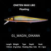 Megabass VISION ONETEN MAX LBO 135mm 21g Floating Bullet Jerkbait
