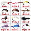 12 Styles Wet/Dry Fishing Flies