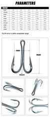 Dorisea 10/20/50pcs 28# - 20# Double Frog Hook