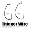 B&U Thin Wire Offset EWG Worm Hook 12Pcs/lot