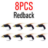 ICERIO 8Pcs/Box Nymph Scud Fly
