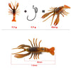 Hunthouse LW203 2Pcs/Lot Crazy Crawfish Soft Bait