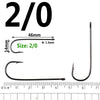 Ellllv 500pcs/lot 10 4 2 2/0 Aberdeen Long Shank Fish Hook