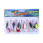 Hengjia 6PC 7.5g Rooster Tail Spinner Set