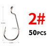Meredith 50pcs/lot 8#-5/0 Worm Hook